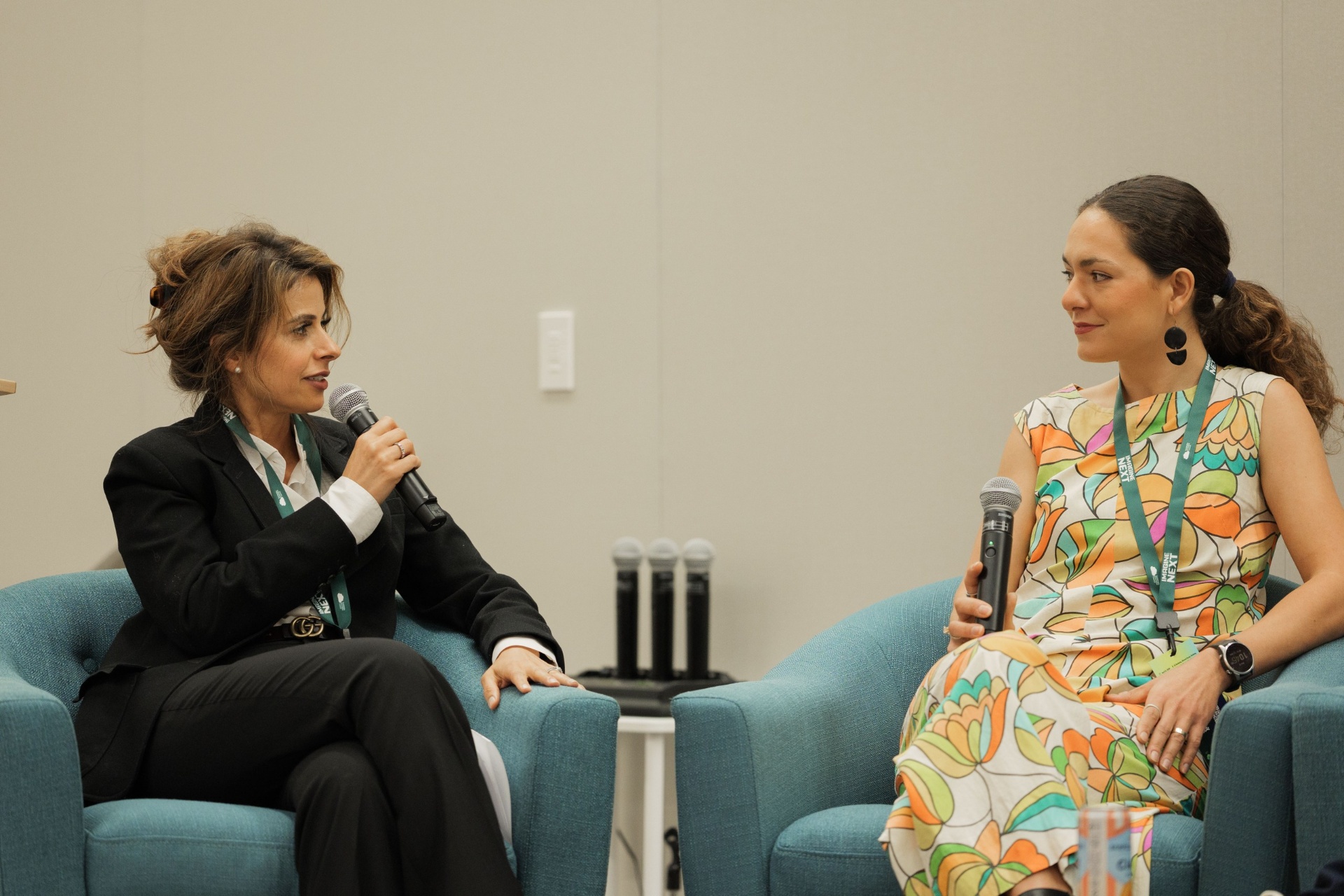 Mariam Amin JantzSell and Tess Krasne in conversation during the Capital Day fireside on climate investing