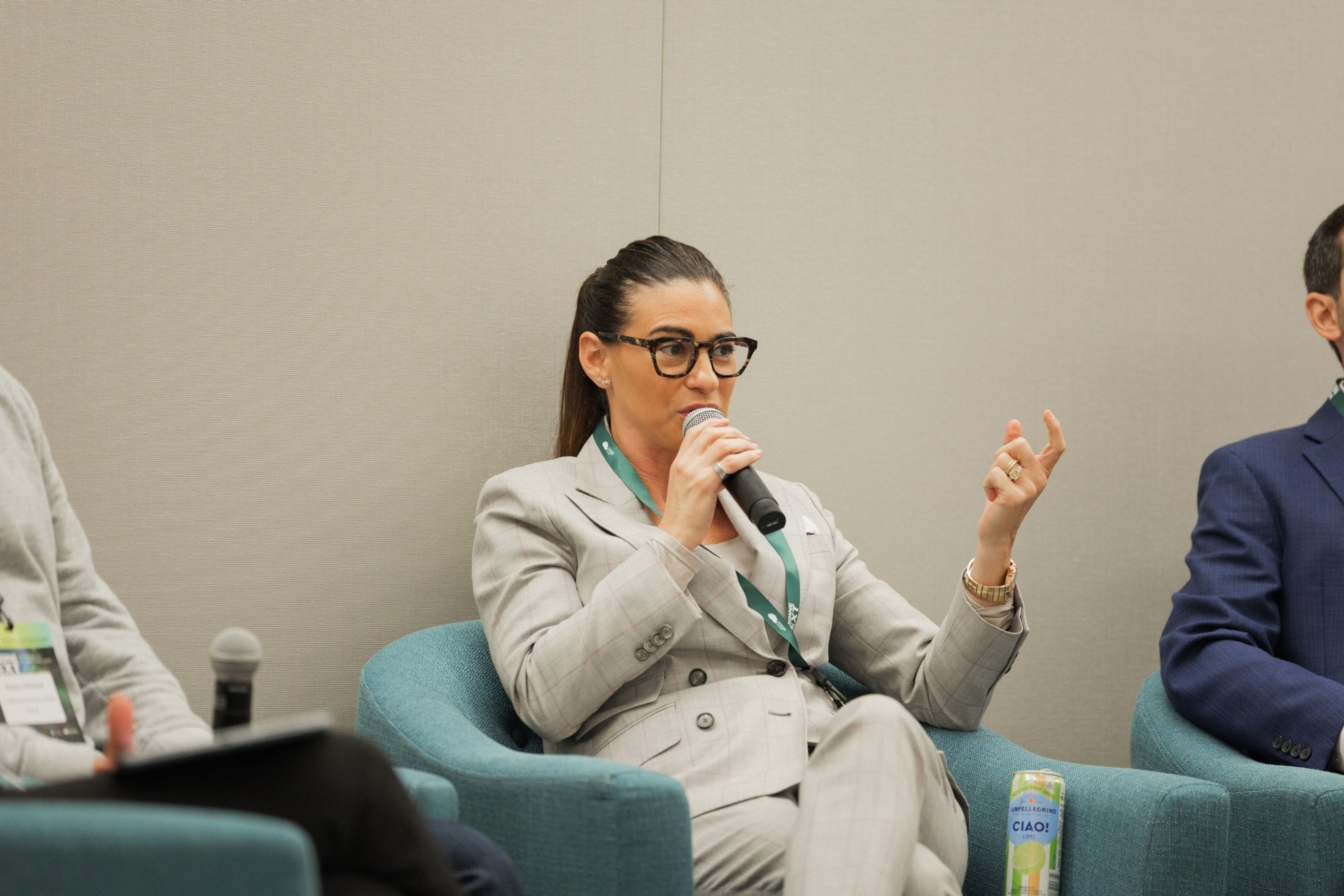 Dr. Tobi Ann Petrocelli of Arup answering thoughtfully on the Capital Day built-environment finance panel at UC Law SF