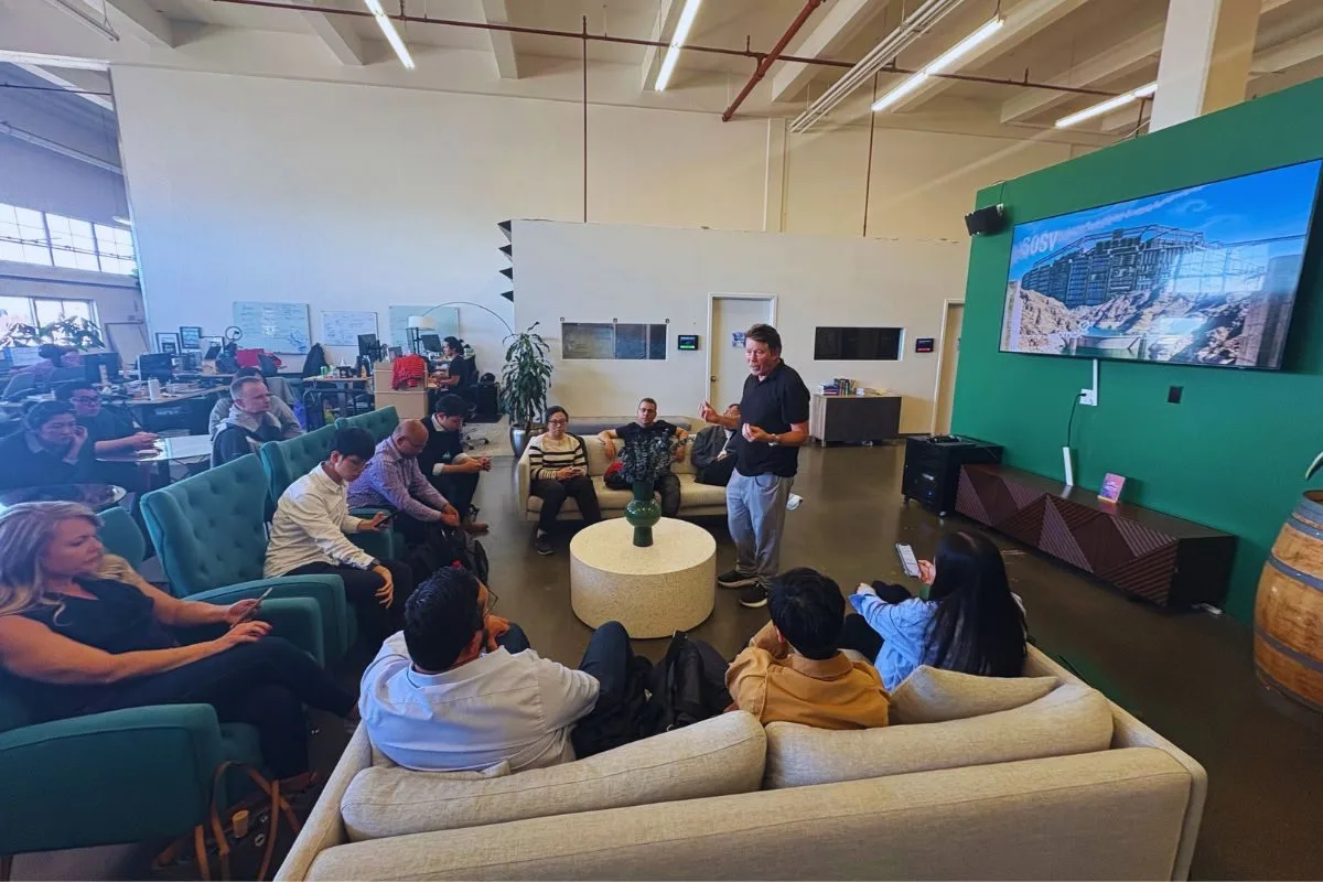 Founders and investors at SOSV's San Francisco office on Frontiers Day